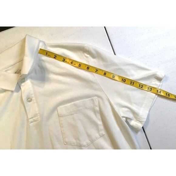 ST. JOHN'S BAY MEN'S WHITE POLO SHIRT SIZE MEDIUM - Picture 4 of 6